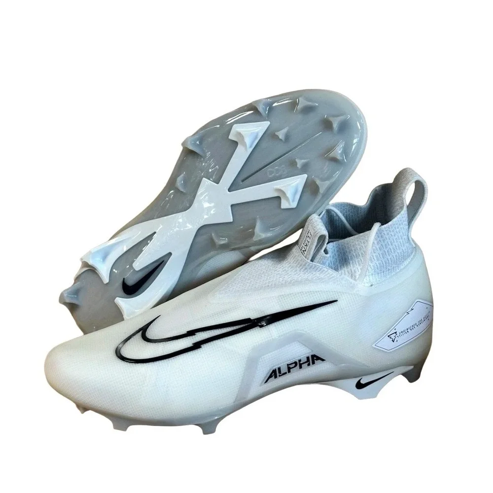 Nike Alpha Menace Elite Football Cleat Men White Platinum DM1792-109 Size 16